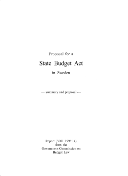 State Budget Act - World Bank Group