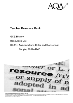A-level History Resource list Resource list: HIS2N - Anti