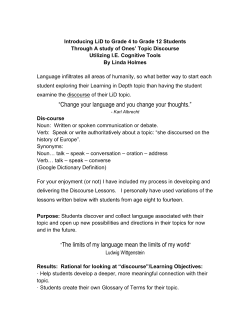 Introducing LiD to Grade 4 to Grade 12 Students Through A study of