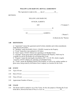 Contract - Willow Lane Barn