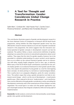 9 A Tool for Thought and Transformation: Gender