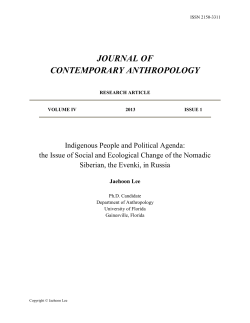 Indigenous People and Political Agenda: the Issue - Purdue e-Pubs