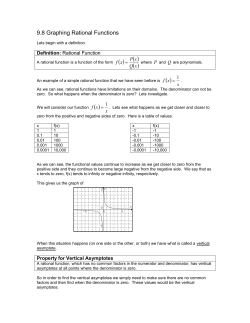 Graphing Rational Functions