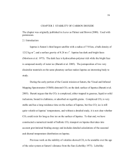 Stability of Carbon Dioxide - Lunar and Planetary Laboratory