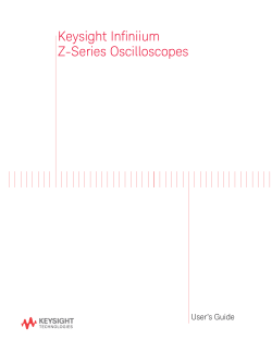 Agilent Infiniium Z-Series Oscilloscopes User`s