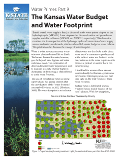 The Kansas Water Budget and Water Footprint