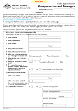 D0541- Income Support Pension Compensation and Damages
