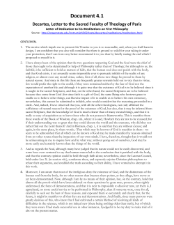 AP Euro Document Set 4.1: Descartes and