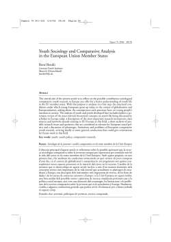 Youth Sociology and Comparative Analysis in the European Union