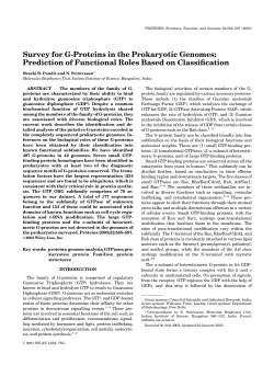 Survey for g-proteins in the prokaryotic genomes: Prediction of