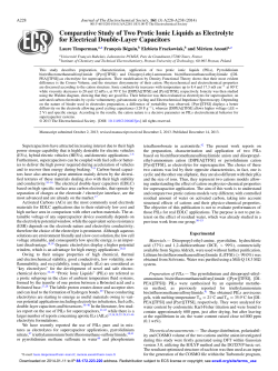 Comparative Study of Two Protic Ionic Liquids as - welcome