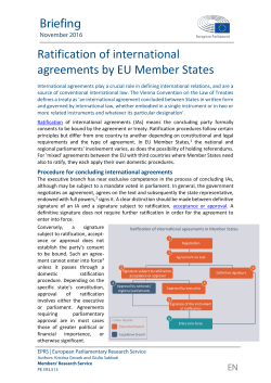 Ratification of international agreements by EU Member States