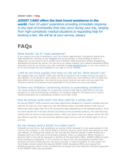 ASSIST CARD offers the best travel assistance in the world. Over 43