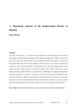 A Theoretical Analysis of the Saudi