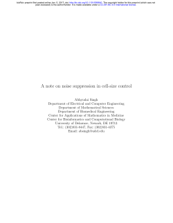 Noise suppression in cell-size control