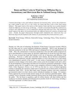 Boom and Bust Cycles in Wind Energy Diffusion Due to