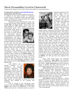 Movie Personalities Lived in Chatsworth