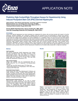 Predictive High-Content/High-Throughput Assays for Hepatotoxicity