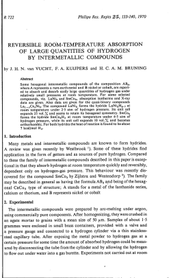 reversible room-temperature absorption of large quantities