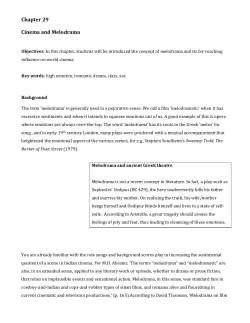 Chapter 29 Cinema and Melodrama