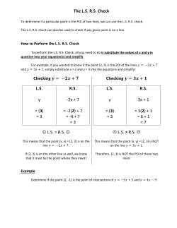 The L.S. R.S. Check Checking = &minus;         + L.S. y = (3) = 3 R.S.