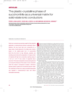 The plastic-crystalline phase of succinonitrile as a universal matrix