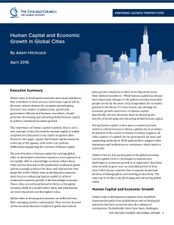 Executive Summary Human Capital and Economic Growth