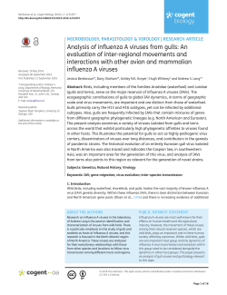 Analysis of influenza A viruses from gulls: An evaluation of inter