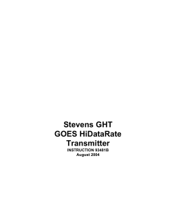4 Operation - Stevens Water Monitoring Systems