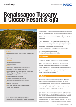 case studyHotel Renaissance Tuscany Italy