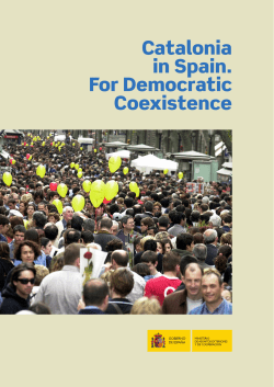 Catalonia in Spain. For Democratic Coexistence