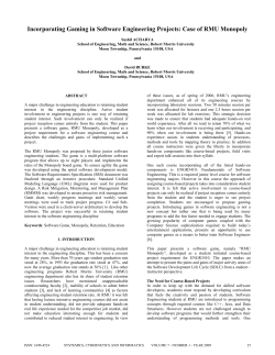 Incorporating Gaming in Software Engineering Projects: Case of