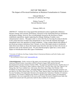 OUT OF THE GRAY: The Impact of Provincial Institutions on