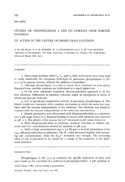 biochimica et biophysica acta studies on phospholipase a and its