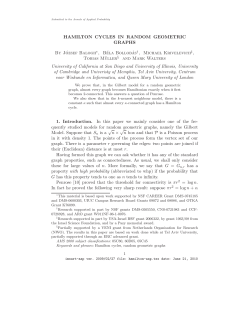Hamilton cycles in random geometric graphs