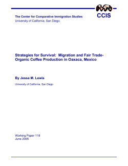 Strategies for Survival: Migration and Fair Trade