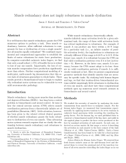 Muscle redundancy does not imply robustness to muscle dysfunction