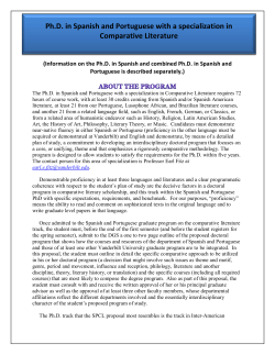 Ph.D. in Spanish and Portuguese with a specialization