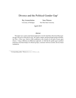 Divorce and the Political Gender Gap