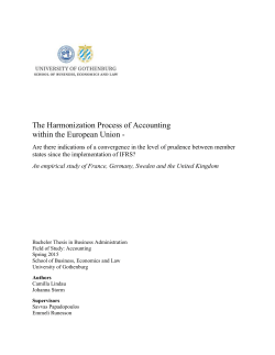 The Harmonization Process of Accounting within the