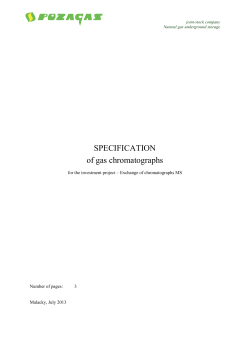 SPECIFICATION of gas chromatographs