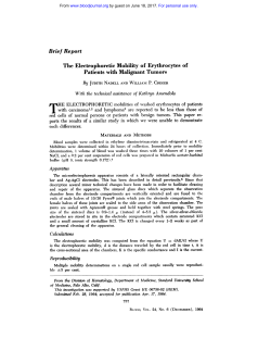 Brief Report The Electrophoretic Mobility of