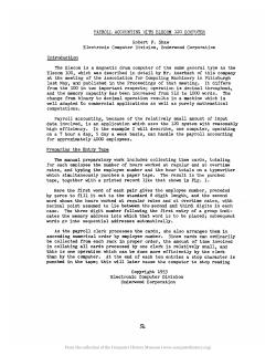 Robert F. Shaw Electronic Computer Division, Underwood
