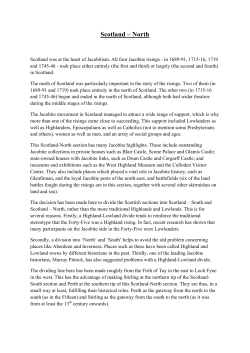 Scotland &ndash; North - Jacobite Studies Trust