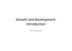 Growth and development: Introduction