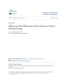 Effects of a Brief Relaxation Intervention on Stress