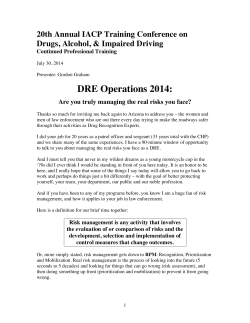 DRE Operations 2014