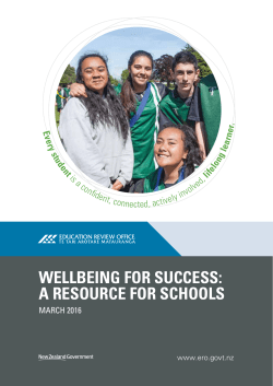 wellbeing for success: a resource for schools
