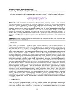 252 Effects of comparative advantage on exports