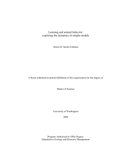Learning models and animal behavior